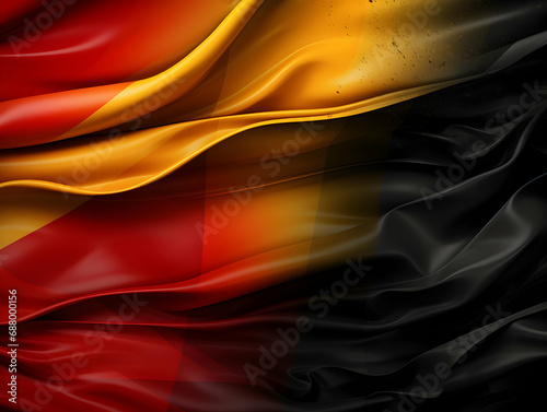 Germany national flag background, Germany flag weaving made by silk cloth fabric, Germany background, ai generated image © Akilmazumder