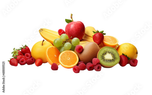 Vibrant Fruits on a Clean Canvas On transparent background
