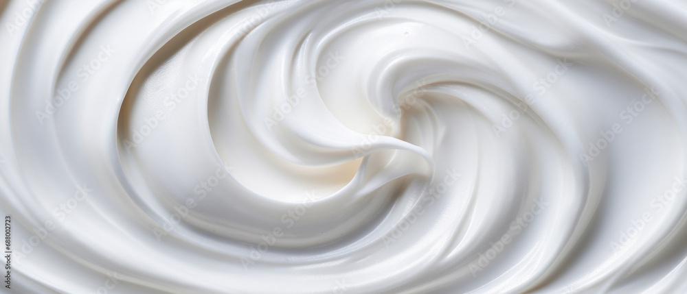 Velvety yogurt texture in detail, epitome of dairy creaminess.