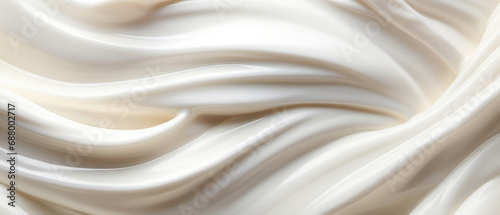 Velvety yogurt texture in detail, epitome of dairy creaminess.