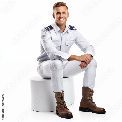 Full body of stylish male a...