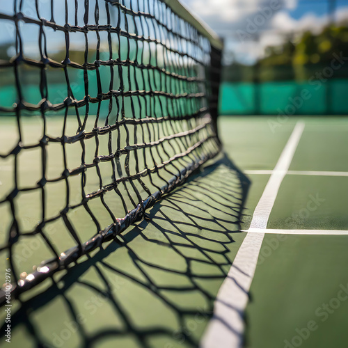 tennis net in the field © Zohaib zahid 