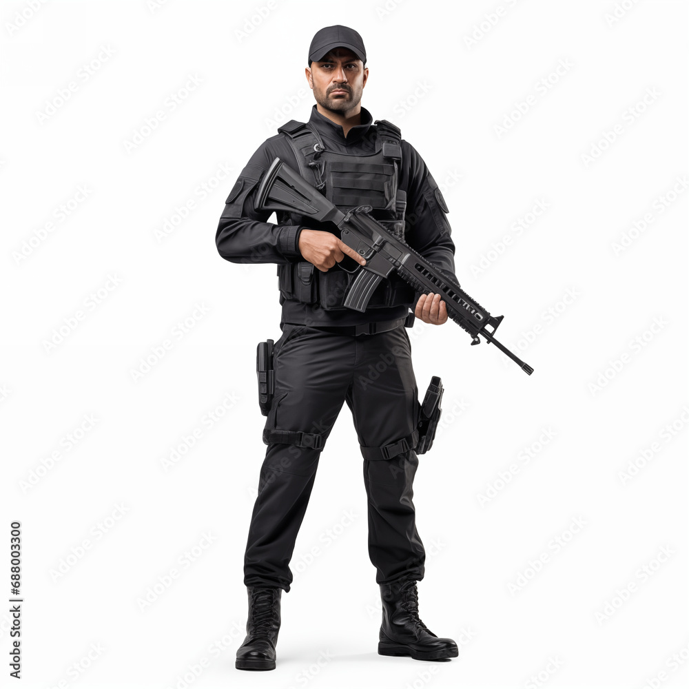 Special forces soldier. Shot in studio. Isolated on white Special forces soldier. Shot in studio. Isolated on white