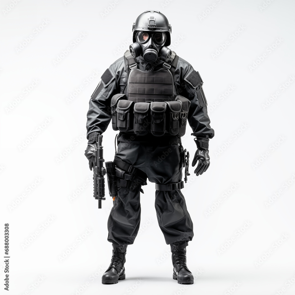 Special forces soldier. Shot in studio. Isolated on white Special forces soldier. Shot in studio. Isolated on white