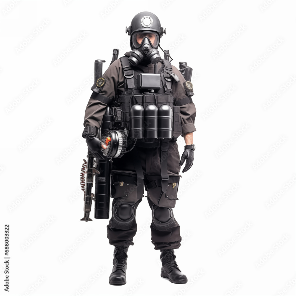 Special forces soldier. Shot in studio. Isolated on white Special forces soldier. Shot in studio. Isolated on white