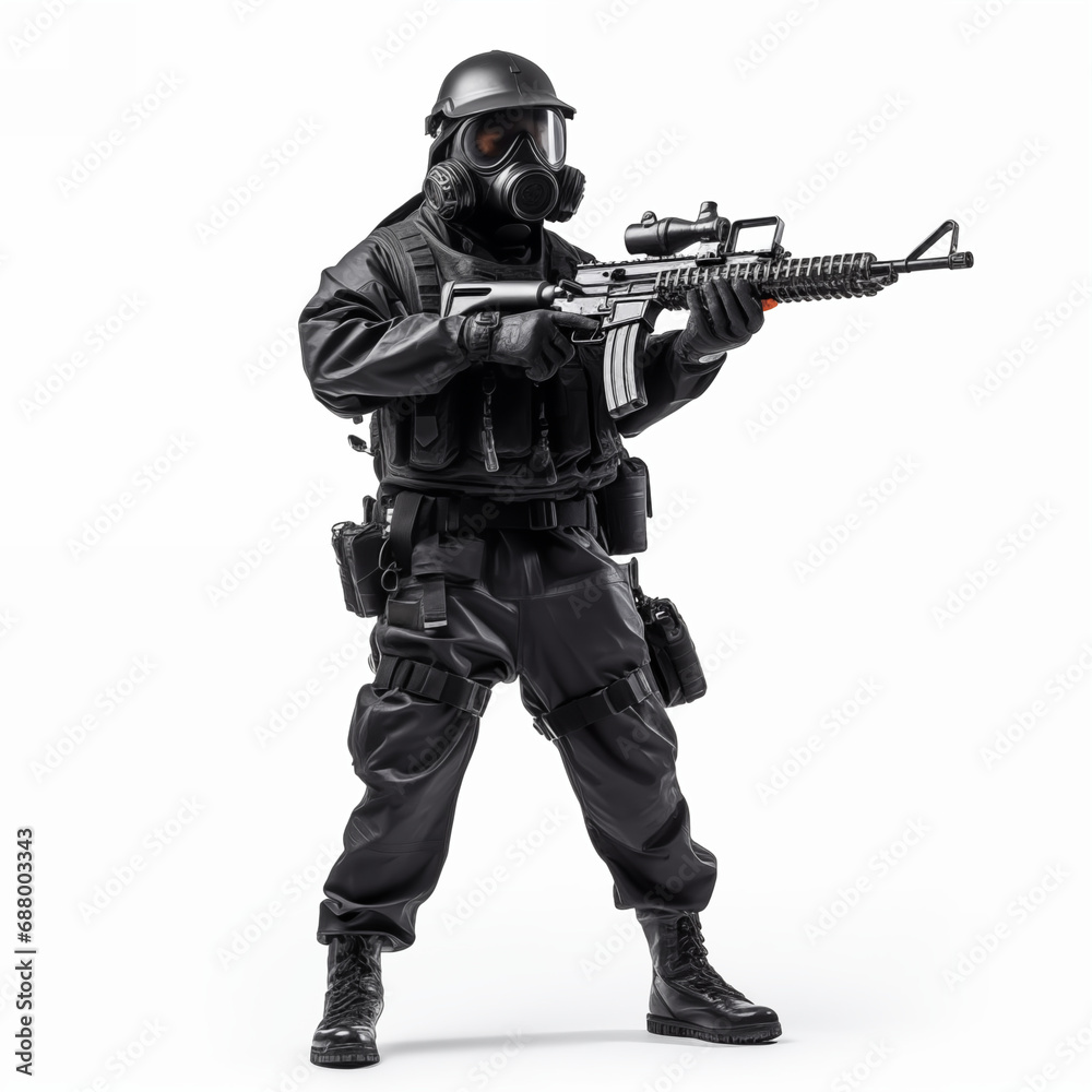 Special forces soldier. Shot in studio. Isolated on white Special forces soldier. Shot in studio. Isolated on white