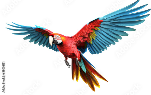 Vivid Macaw Illustration On transparent background