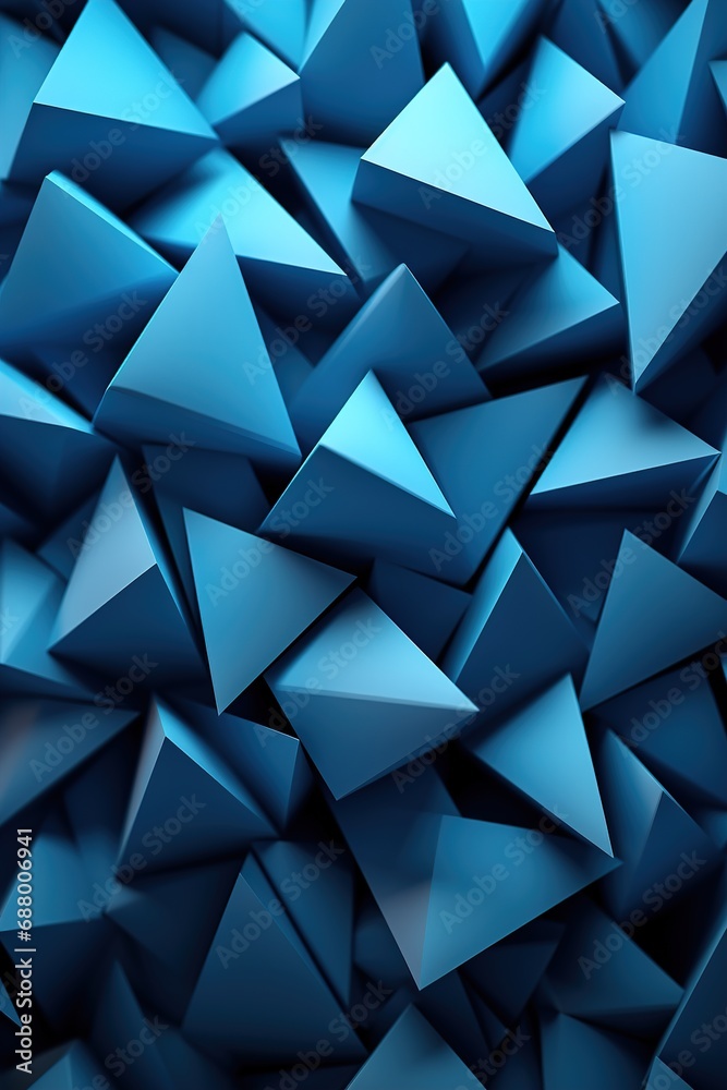 Fototapeta premium Abstract Triangle Background. 3D Triangles. Modern Wallpaper. Wallpapers for the screen of your phone, tablet, computer.