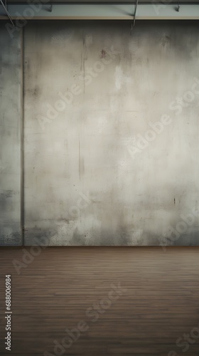 Simple room, platinum color Wall, vinyl Floor