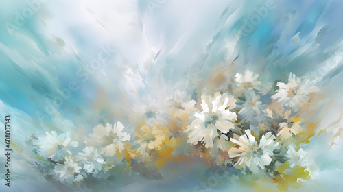 soft light blue white floral abstract background wallpaper