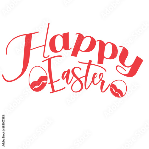 Happy easter word art. Easter sunday celebration.