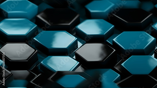 Hexagonal background. Reali...