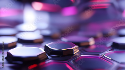 Hexagonal background. Reali...