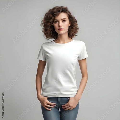White T-shirt Mockup © DesignUnitez