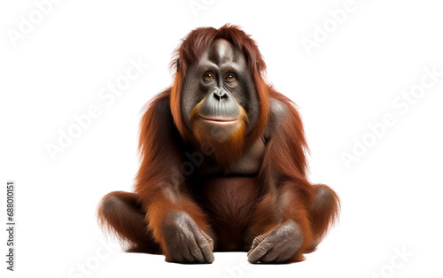 Expressive Orangutan Artwork On transparent background