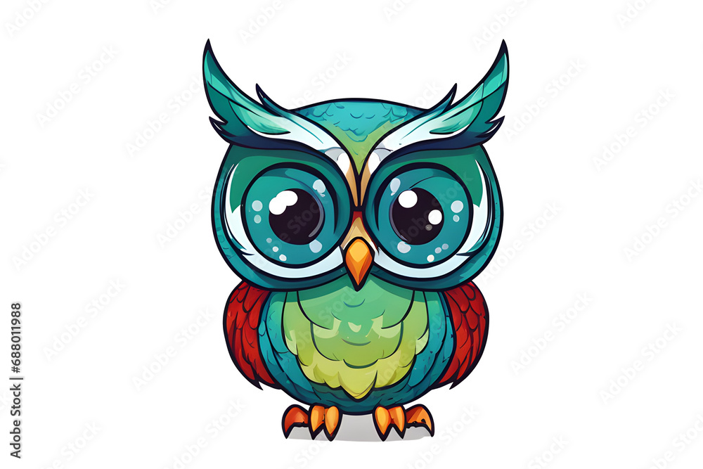 cute owls. colorful friendly owl, stickers. funny animal joyful forest or zoo birds. cute owls. colorful friendly owl, stickers. funny animal joyful forest or zoo birds.