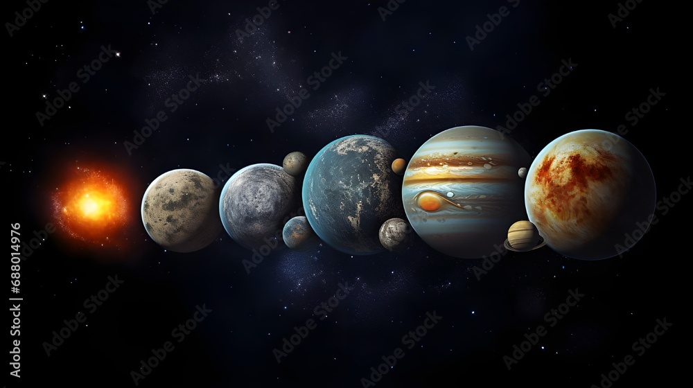 planets in space planets in space