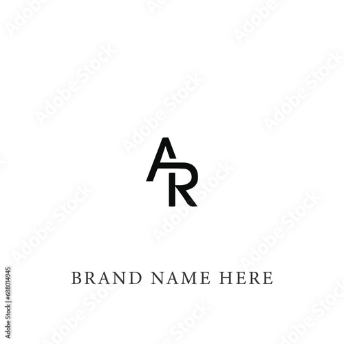 AR logo. A R design. White AR letter. AR, A R letter logo design. Initial letter AR linked circle uppercase monogram logo. A R letter logo vector design. 