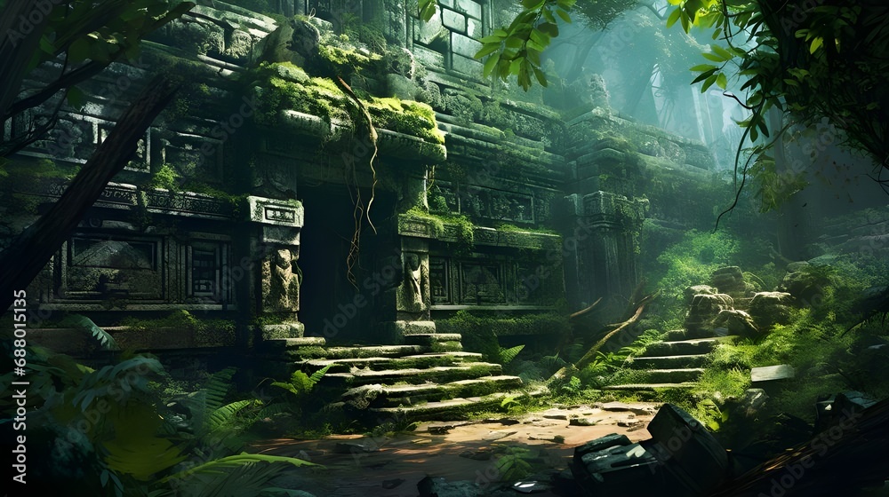 ruin in the jungle
