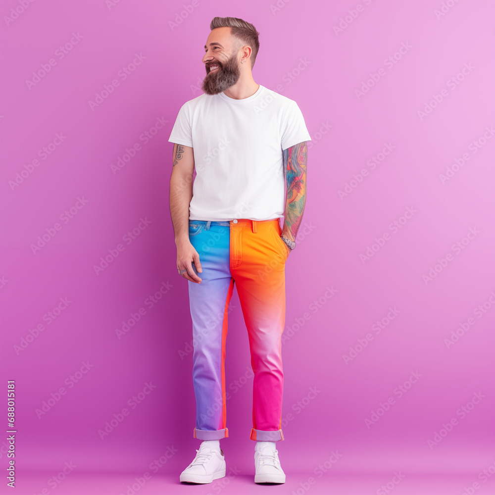 Photo portrait of attractive young guy adorable dressed stylish look isolated on white background Photo portrait of attractive young guy adorable dressed stylish look isolated on white background
