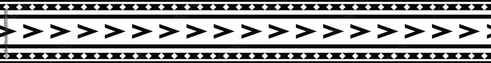 Polynesian tattoo band.  Polynesian tattoo tribal designs. Samoan tattoo tribal band. - obrazy, fototapety, plakaty 