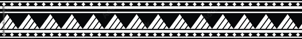 Polynesian tattoo band.  Polynesian tattoo tribal designs. Samoan tattoo tribal band. - obrazy, fototapety, plakaty 