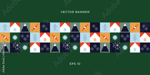 Geometric pattern, green color, pattern for holiday packaging. Vector pattern, pattern for print, banner green background, design elements.