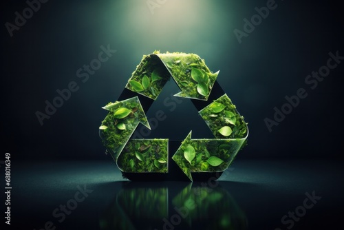 a recycle symbol that embodies sustainability and eco-friendliness photo