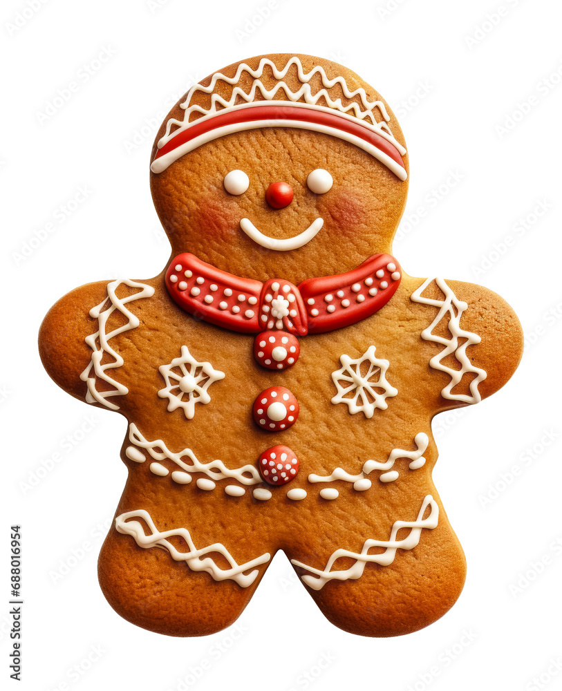 gingerbread man isolated on a transparent background