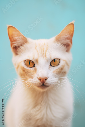 cat with unusual coloured fur and markings