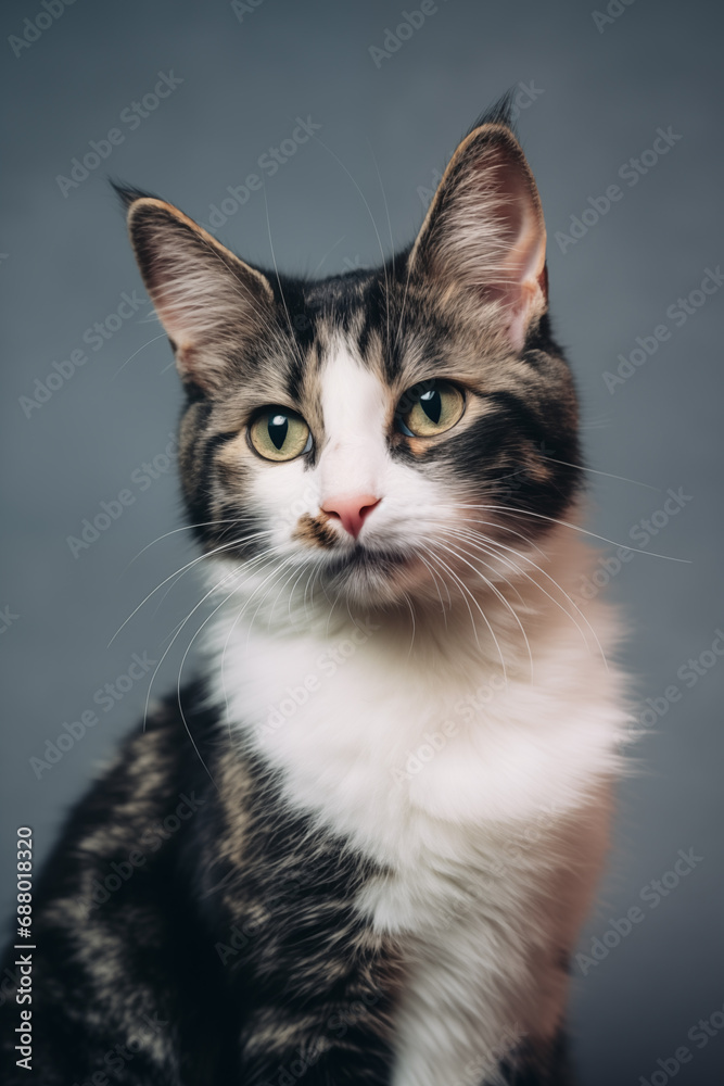 portrait of a cat with markings resembling a beauty spot
