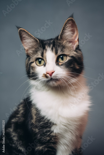 portrait of a cat with markings resembling a beauty spot
