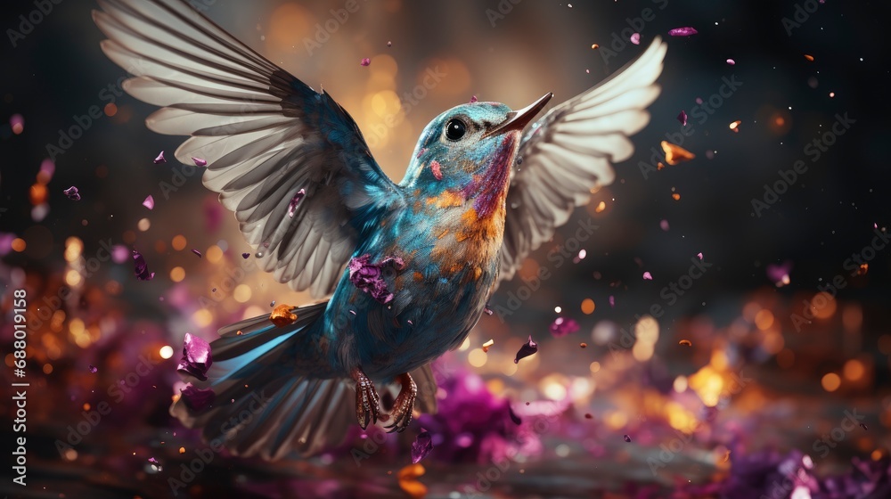 Fototapeta premium Birds Abstract Background Defocus Blurred, HD, Background Wallpaper, Desktop Wallpaper
