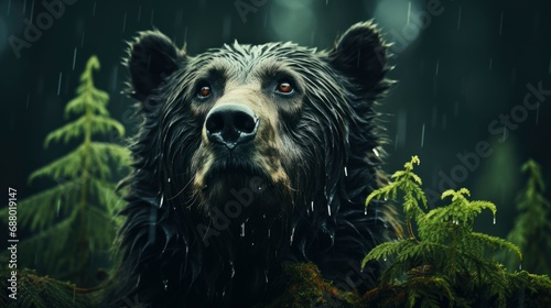 Black Bear Forest, HD, Background Wallpaper, Desktop Wallpaper