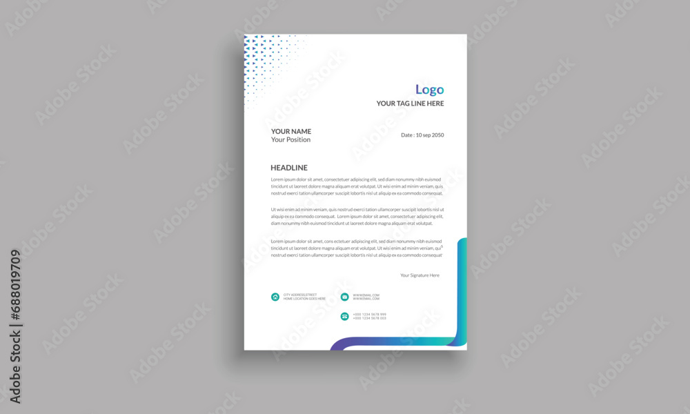 Corporate Letter Head Template Design Corporate Letter Head Template Design