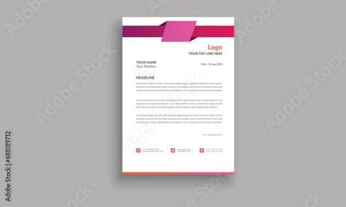 Corporate Letter Head Template Design