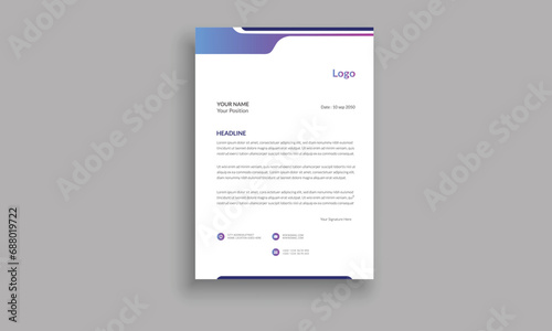 Corporate Letter Head Template Design