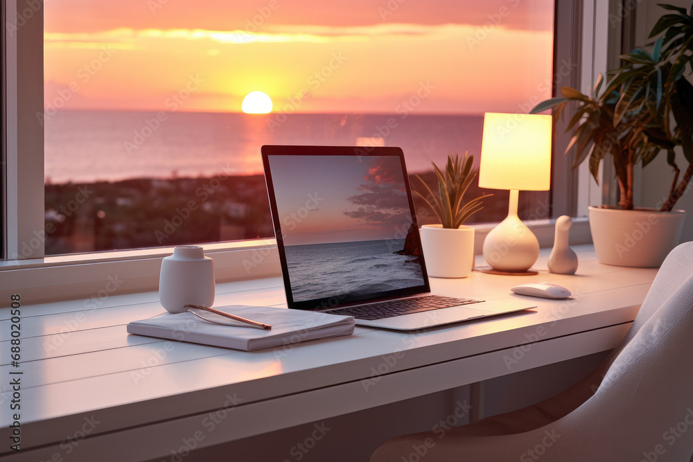 Fototapeta premium Minimalist Home Office
