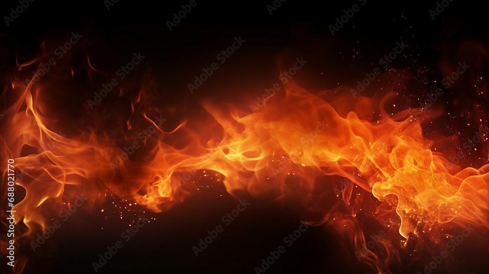 Mesmerizing Fire Sparks on a Transparent Background - Dynamic Flame and Glowing Embers for Vibrant Night Scenes and Energetic Designs.