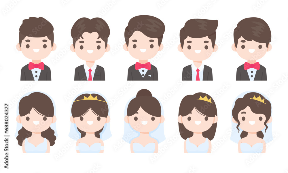 Bride and groom in ceremonial clothes A wedding born of young love Bride and groom in ceremonial clothes A wedding born of young love
