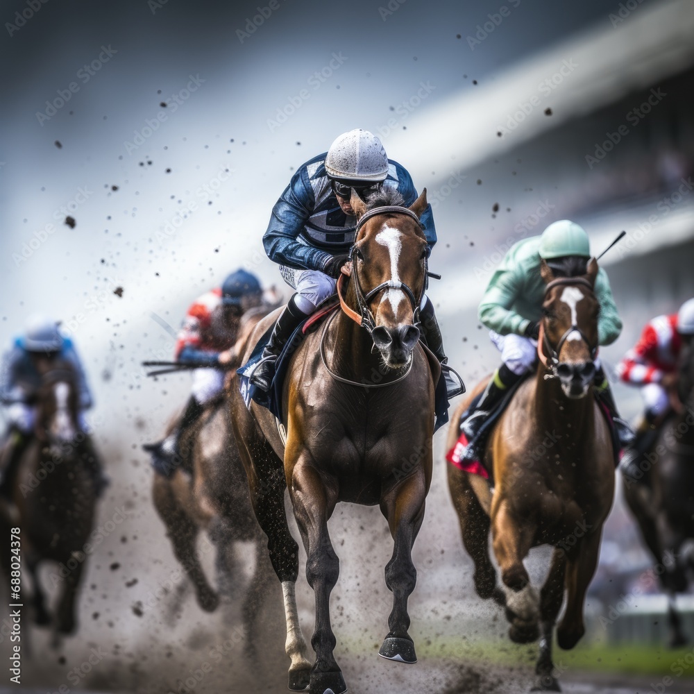 Naklejka premium Epic Horse Race