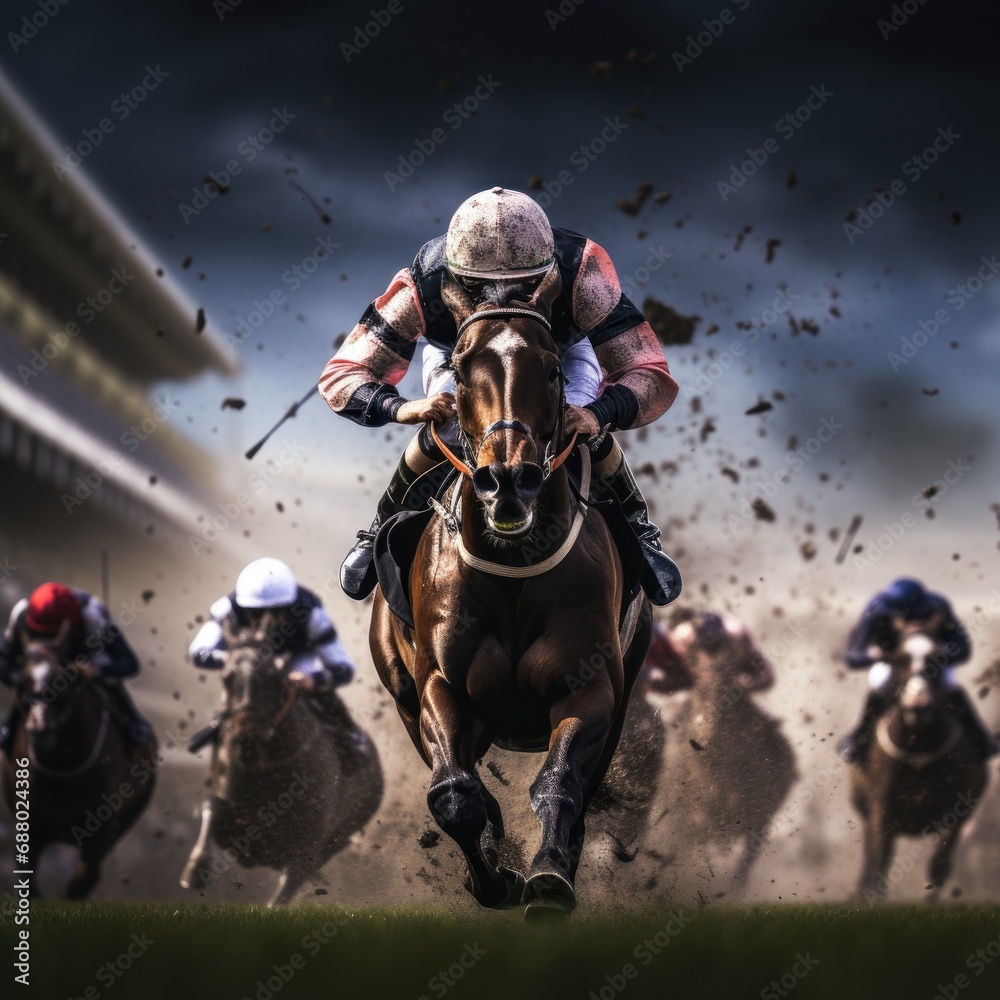 Fototapeta premium Epic Horse Race