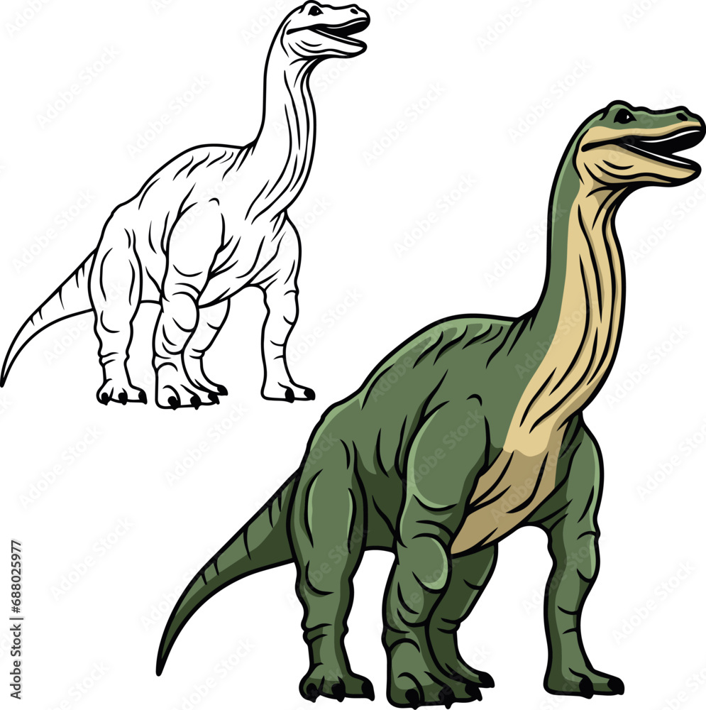 Dinosaur brachiosaurus vector