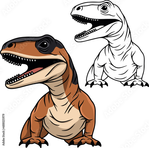 Dinosaur velociraptor vector
