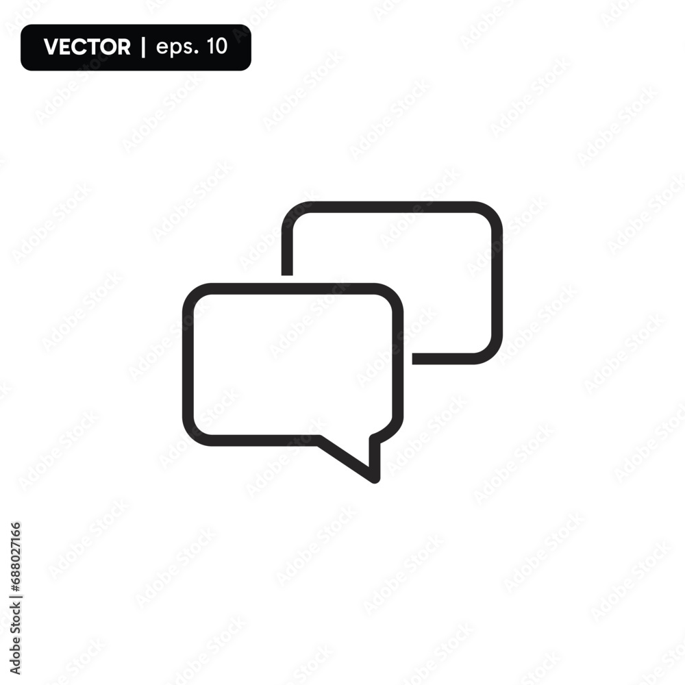 message icon, black and white line theme icon, vector eps 10 message icon, black and white line theme icon, vector eps 10