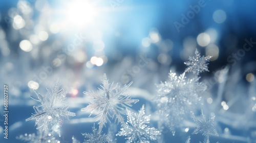close up macro shots of snow and detailed snowflakes wallpapers winter widescreen backdrop © elementalicious
