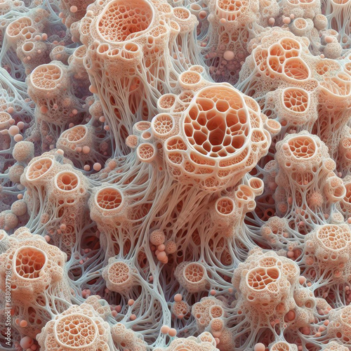 Intricate structure in corals. AI generated. AI generative