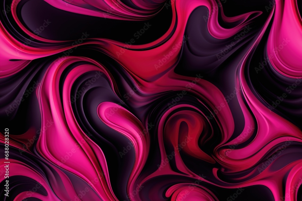 A mesmerizing abstract design with waves of pink and black, creating a fluid, luxurious look perfect for modern wallpapers, fashion, and graphic backgrounds. Seamless pattern. A mesmerizing abstract design with waves of pink and black, creating a fluid, luxurious look perfect for modern wallpapers, fashion, and graphic backgrounds. Seamless pattern.