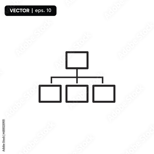 leader or organization trust icon, organizational icon in order of position, with a white background. vector eps 10