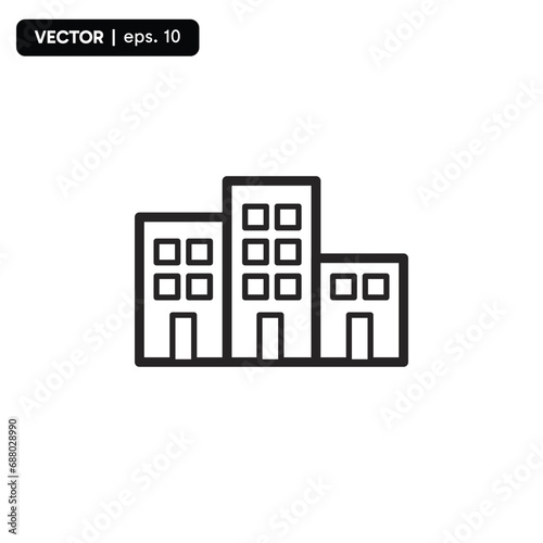 building icon, building icon, on a white background. vector eps 10